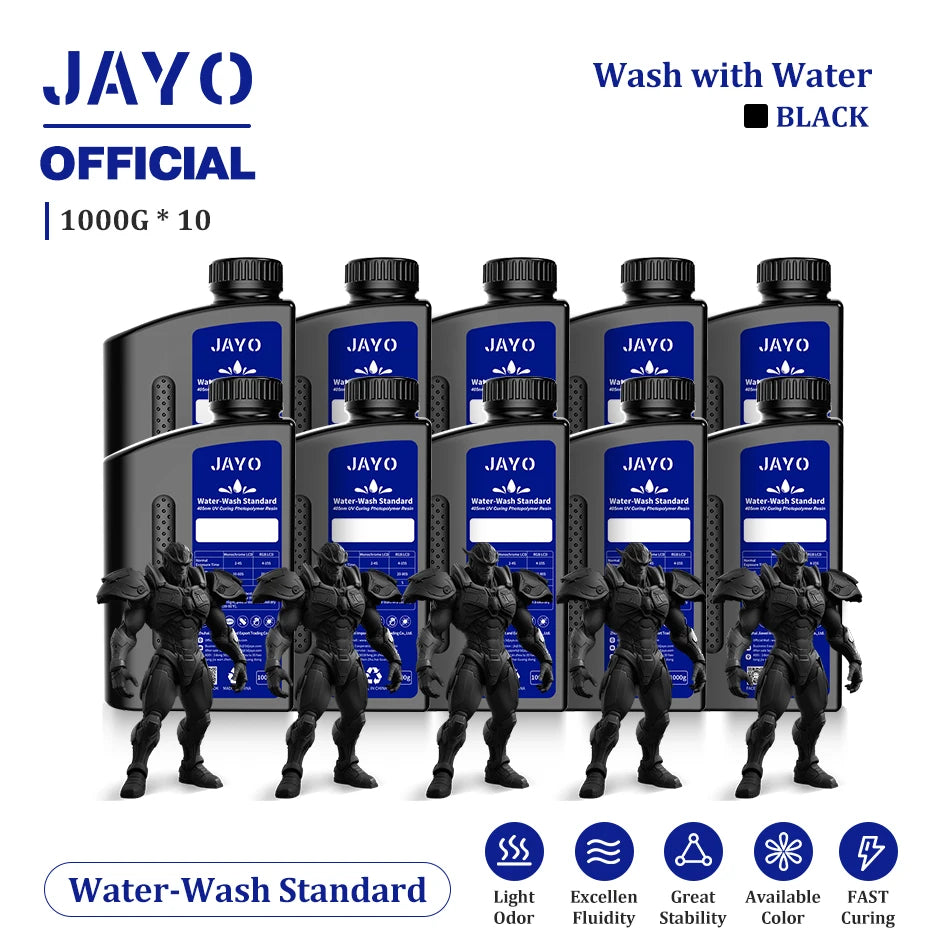 JAYO Water Wash  405nm UV Resin 10kg ABS Like 3D Printer Resin  Standard Rapid Photopolymer Resin for LCD/DLP/SLA