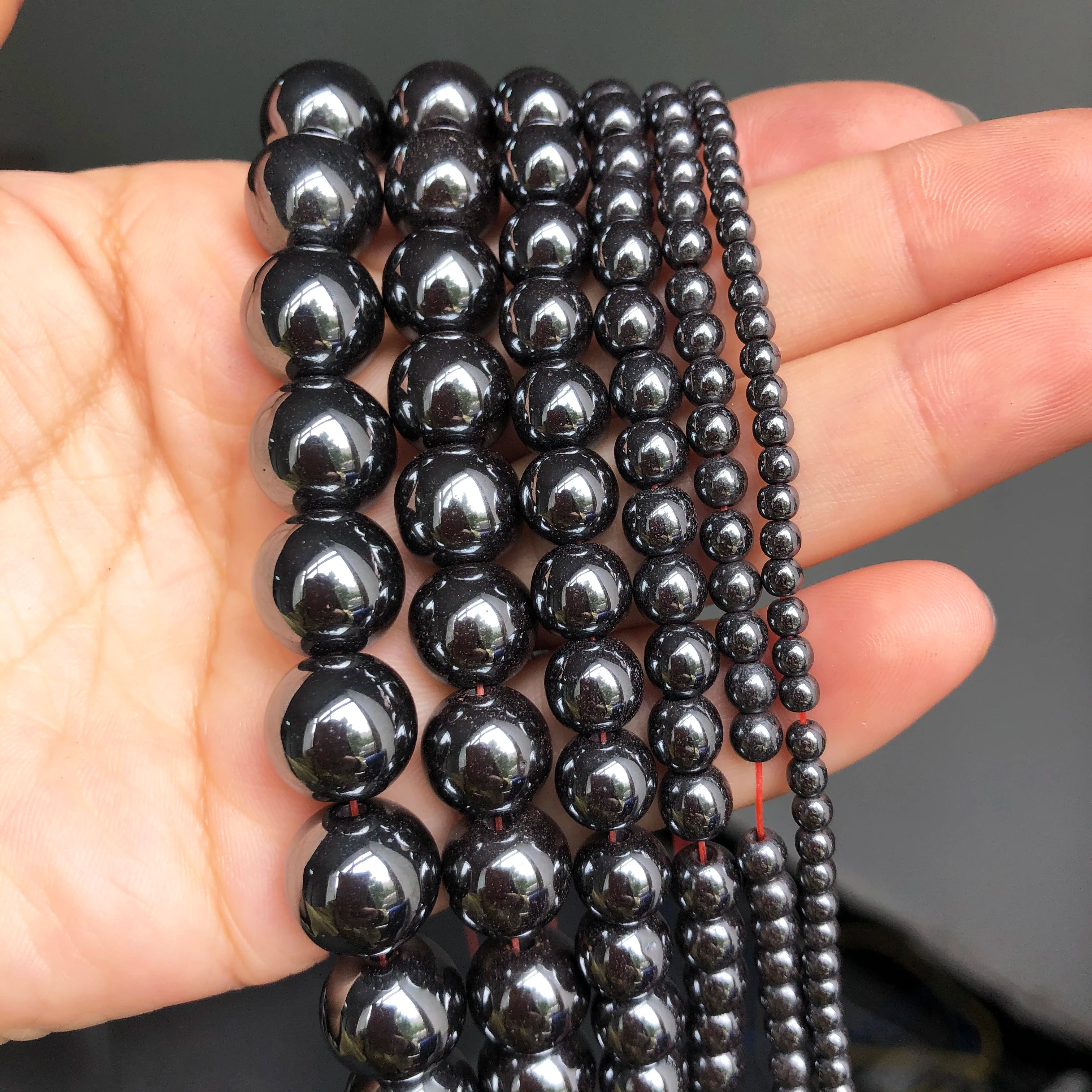 AAA  Hematite Stone Beads Round  For Jewelry Making  Bracelets, Necklaces,   2/3/4/6/8/10/12MM 15"Strand