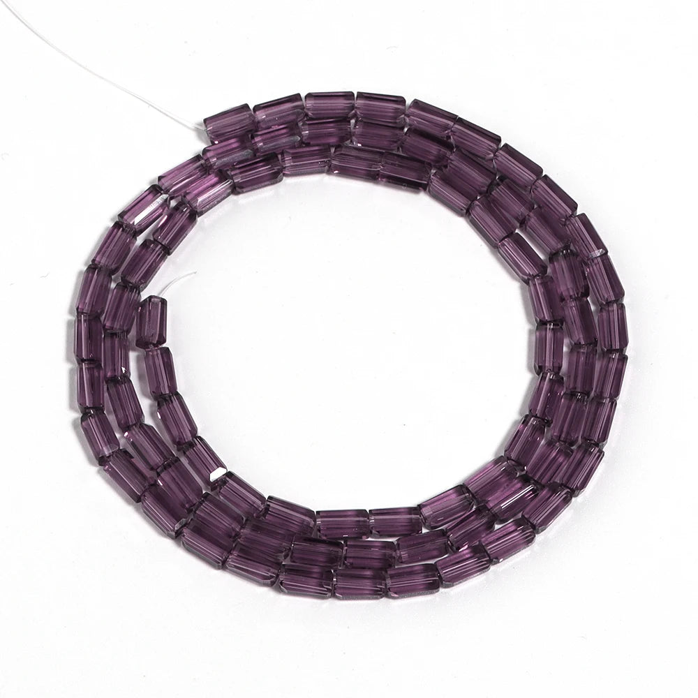 1 Strand Rectangular Glass Crystal Beads Colorful Loose Beads For Jewelry Making DIY Bracelets Necklace Accessories Handmade