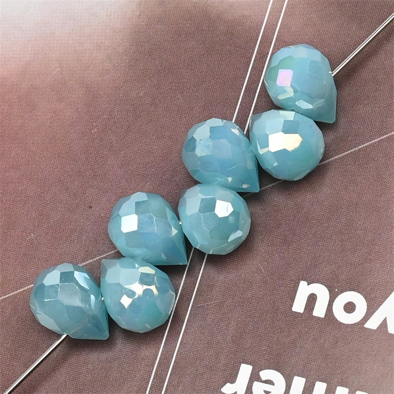 Beautiful Colors Czech Crystal Waterdrop Beads Faceted  for Jewelry Making 10x8mm 20 Pieces