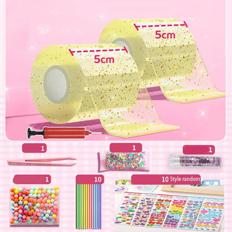 Nano Glue DIY Blow Bubble Nano Tape Nano Glue Double Sided Tape Nano Tape Sticky Ball Tape DIY Crafts Tape Toys Kids