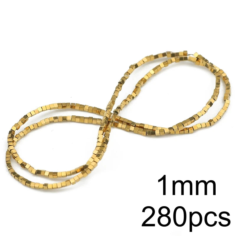 AAA+ Retention Color Natural Gold Plated Hematite  Loose Beads For Jewelry Making