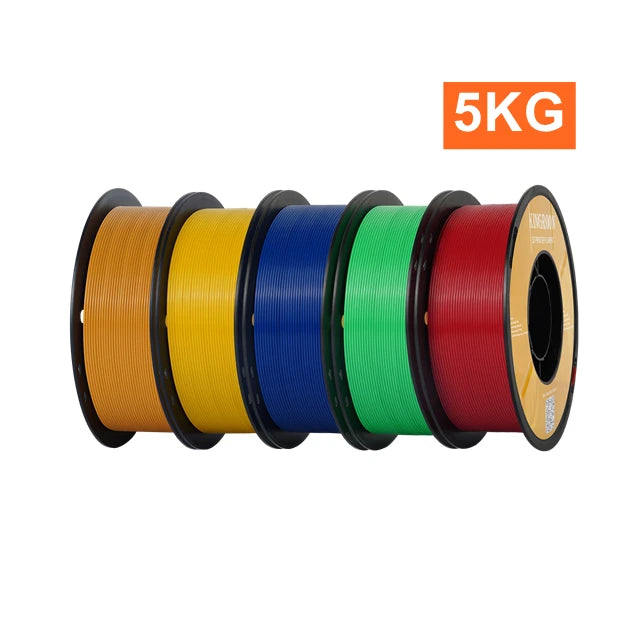 KINGROON PETG 3D Printer Filament 1.75mm 5KG 10KG Mix Color 1kg/roll   Plastic For FDM