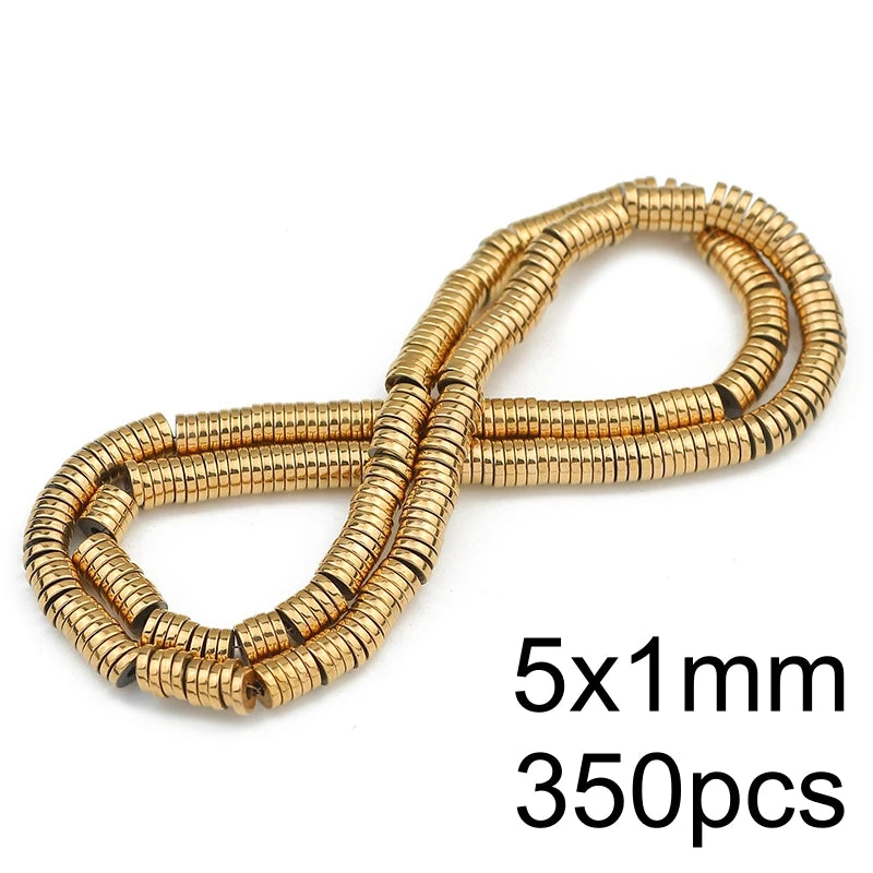 AAA+ Retention Color Natural Gold Plated Hematite  Loose Beads For Jewelry Making