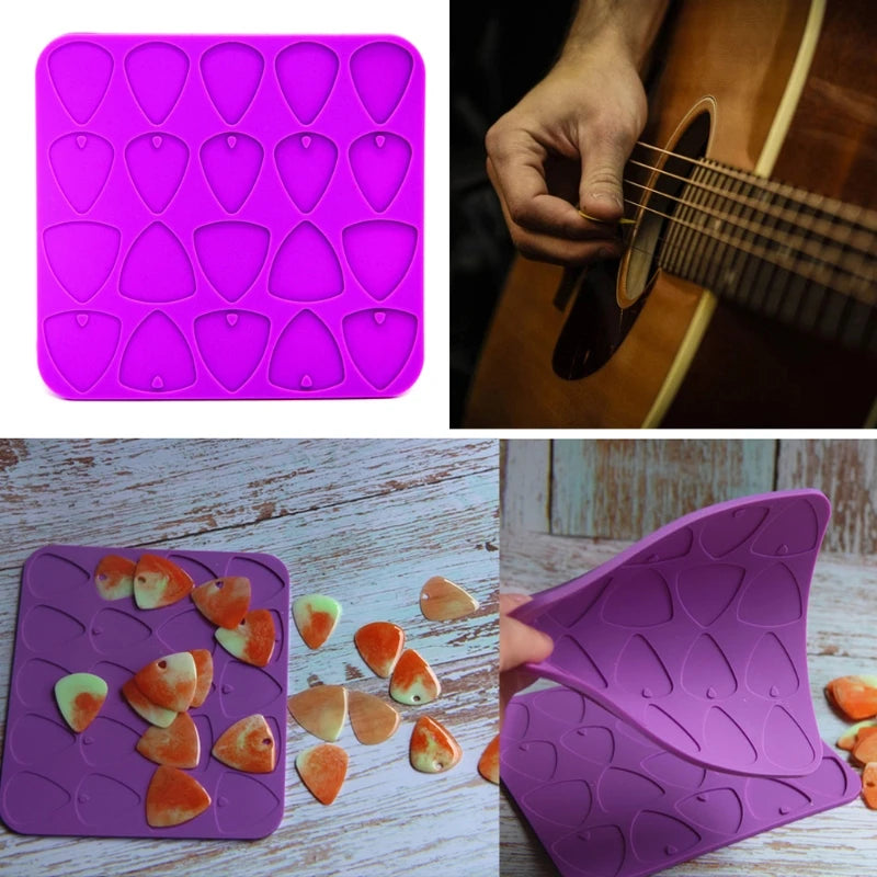 Guitar Pick Earrings  Pendant Keychain Resin Mold
