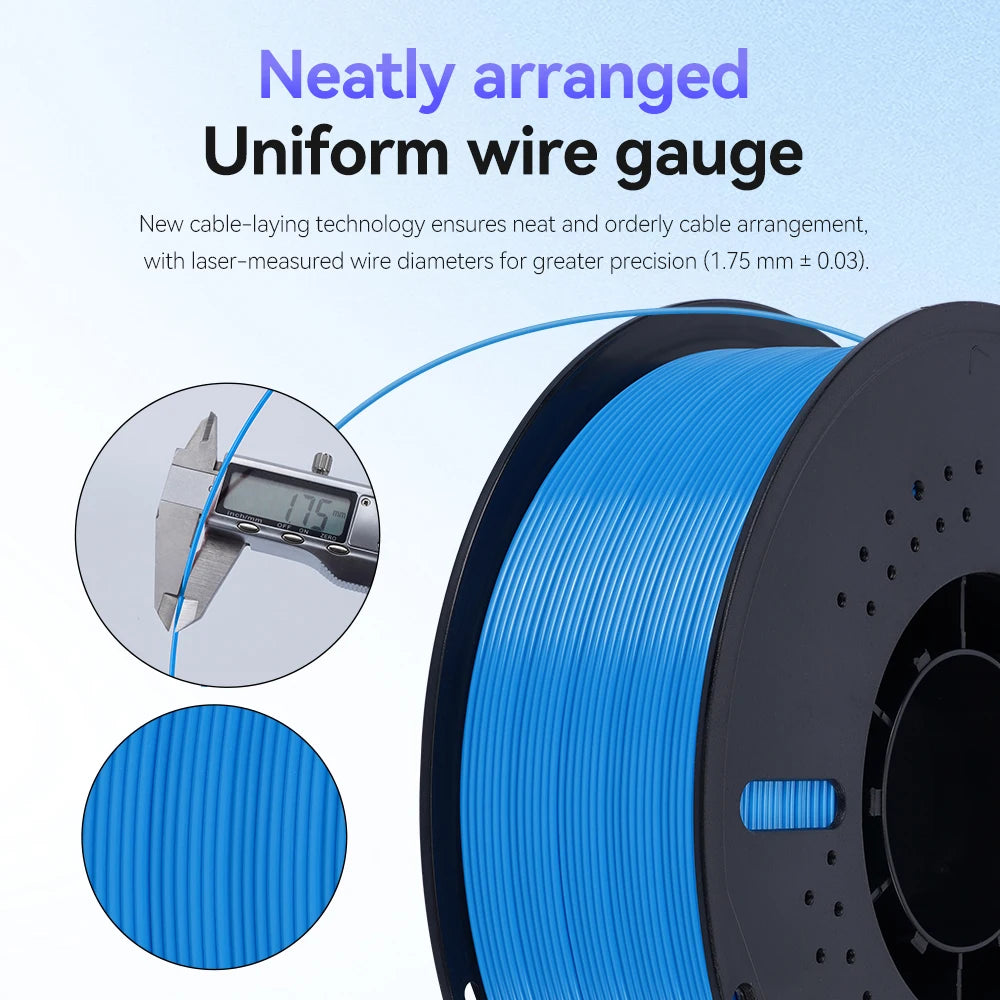 KINGROON 22LBS PETG or PLA filament 3D Printer Filament 10 Rolls 1KG 1.75MM Eco-Friendly Good Toughness Mix Color