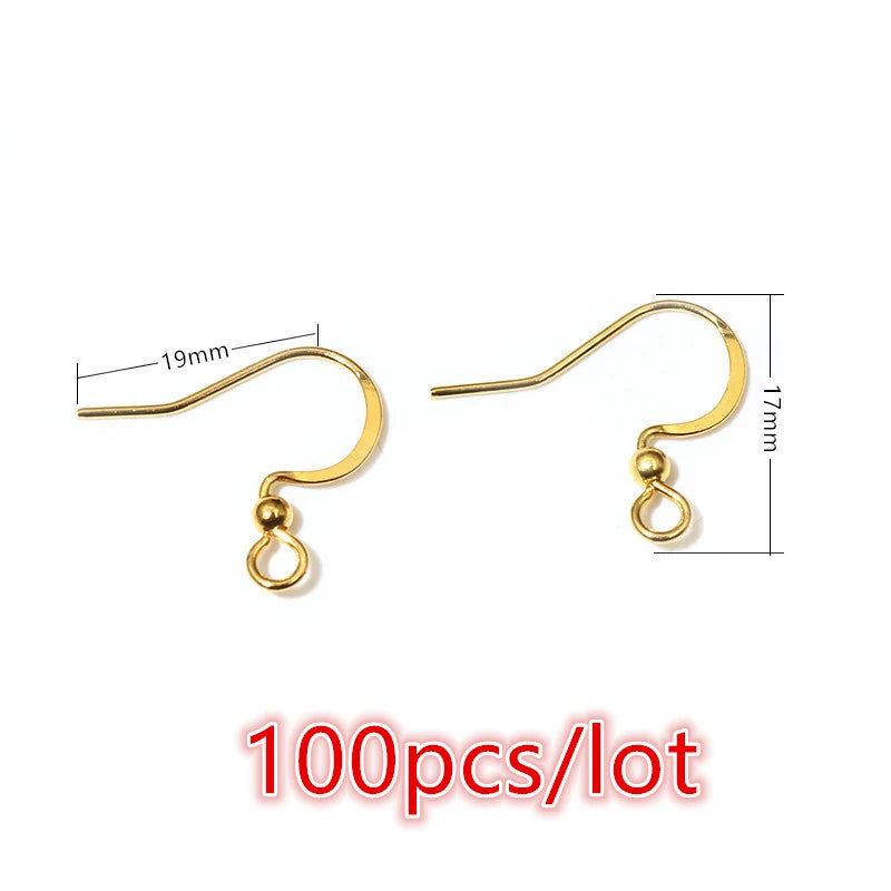 Stainless Steel Earrings Ear Wires  Jewelry Making Findings  30-100 Pieces