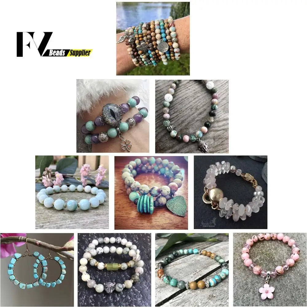 Natural Gem Stone Beads For Bracelets Earrings Necklaces