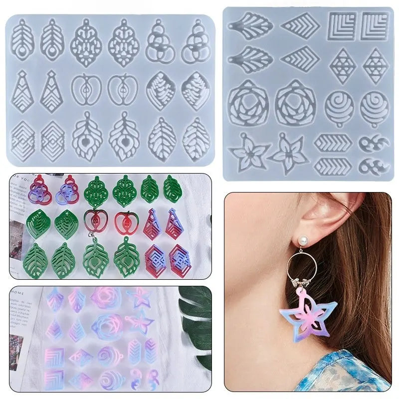 Silicone Mold Epoxy Resin Molds For Jewelry Making Necklaces Keychains Earrings Pendants