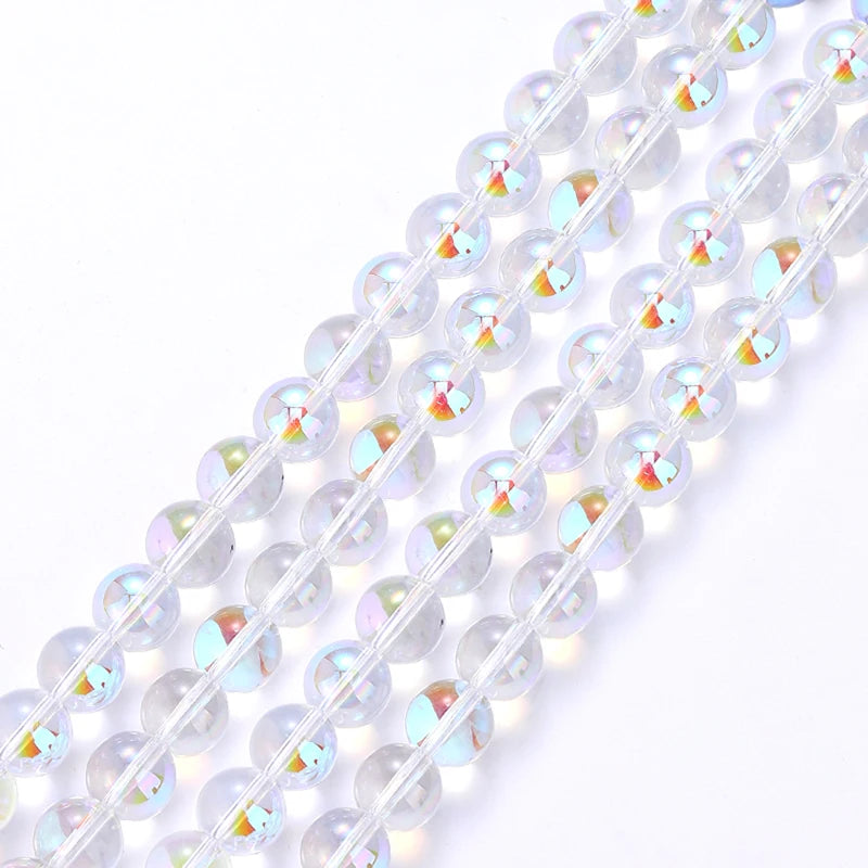 Glass Bubble Round Beads AB Colors for Earring, Bracelets, Necklaces Key Chains Jewelry Making 6-10mm