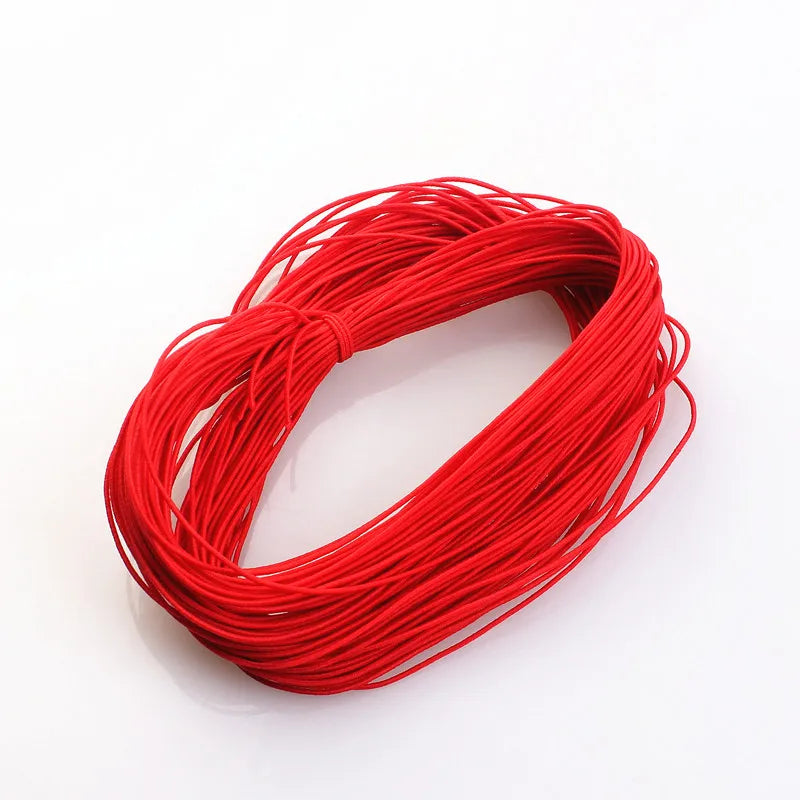 Braided Elastic Cord Stretch String Fabric Crafting Cords for Jewelry Making 23 Colors 1mm Thick  24M Length