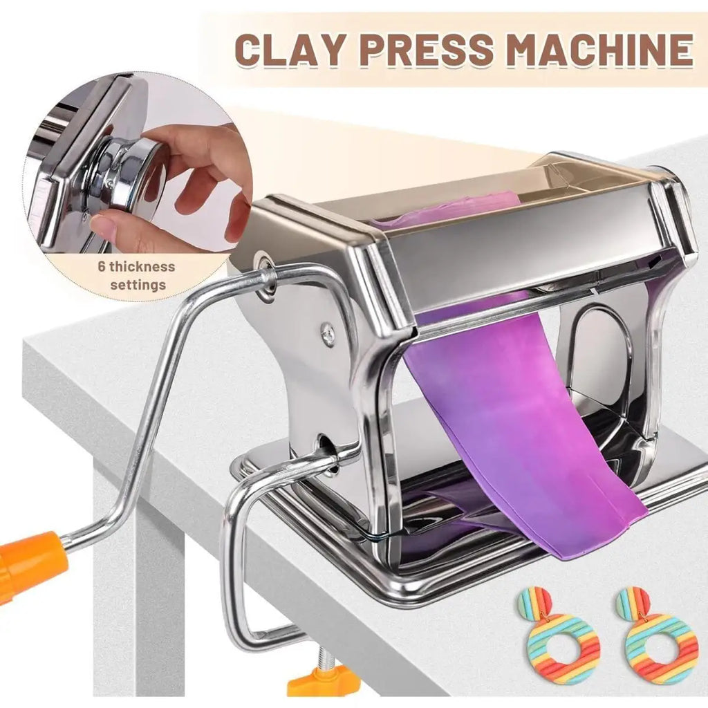 Polymer Clay Press Machine, Craft Clay Mixer Ergonomic Clay Roller Tool