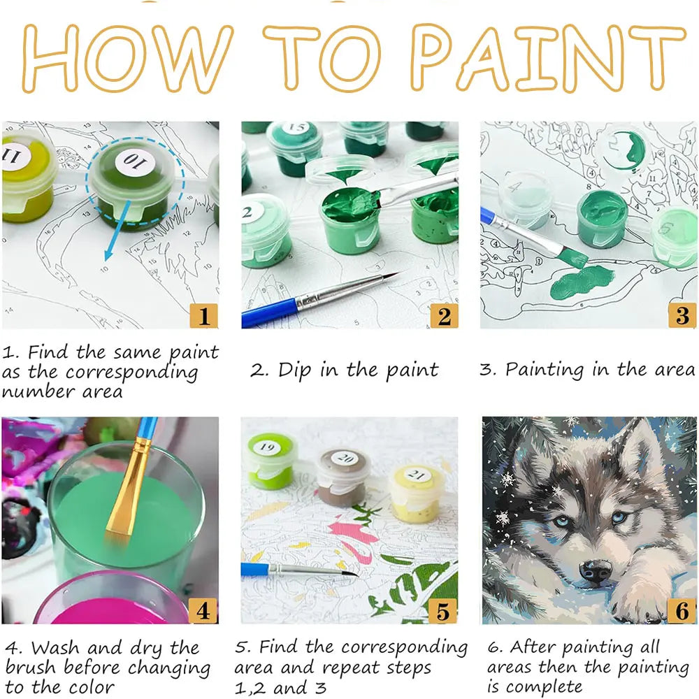 Cat Art Paint By Numbers Kit
