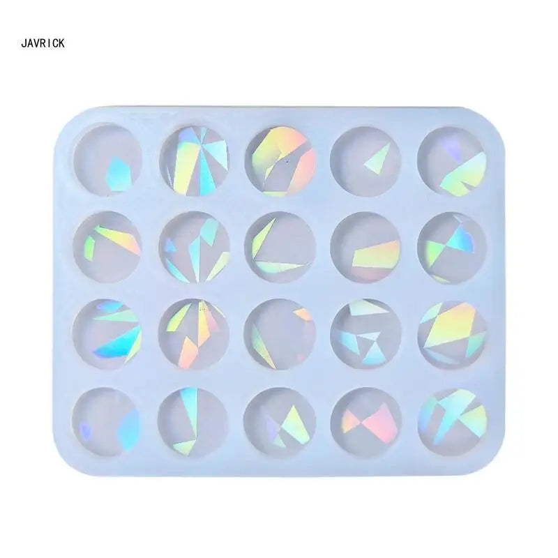 Silicone Resin Mold for  Holographic  Rainbow Pendant Earring Keychain Charm