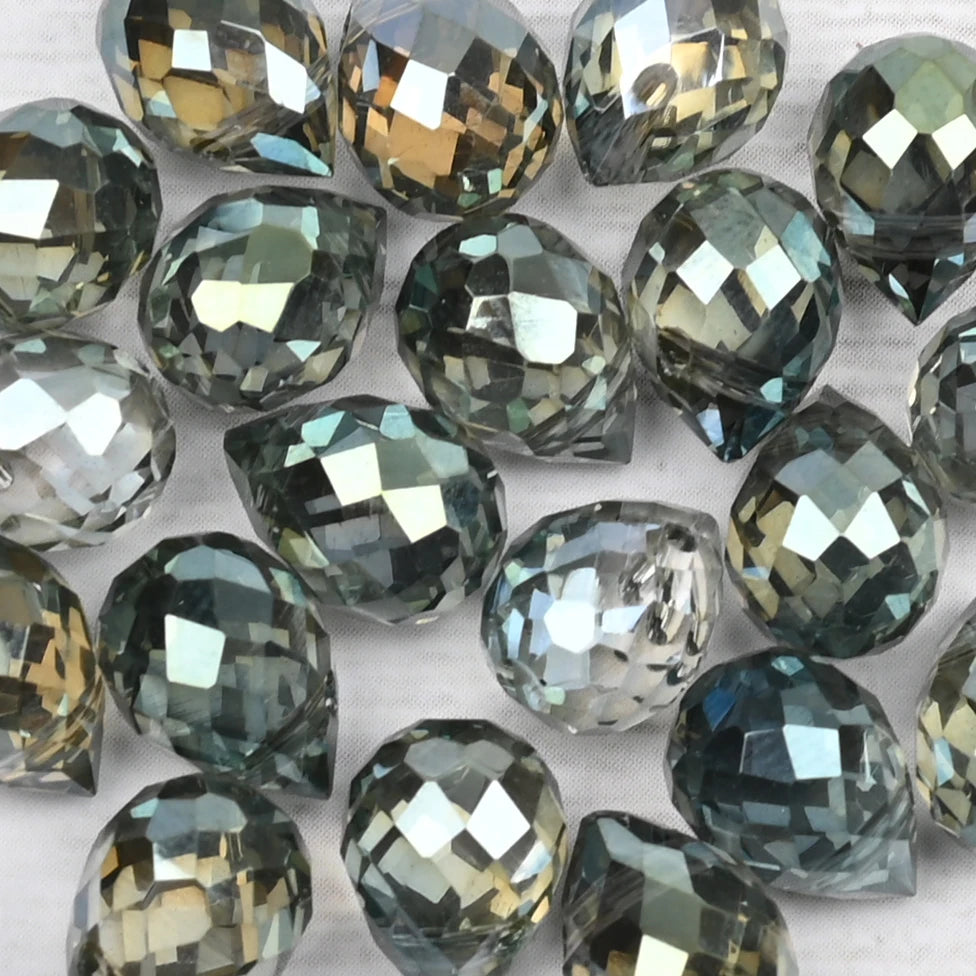 Beautiful Colors Czech Crystal Waterdrop Beads Faceted  for Jewelry Making 10x8mm 20 Pieces