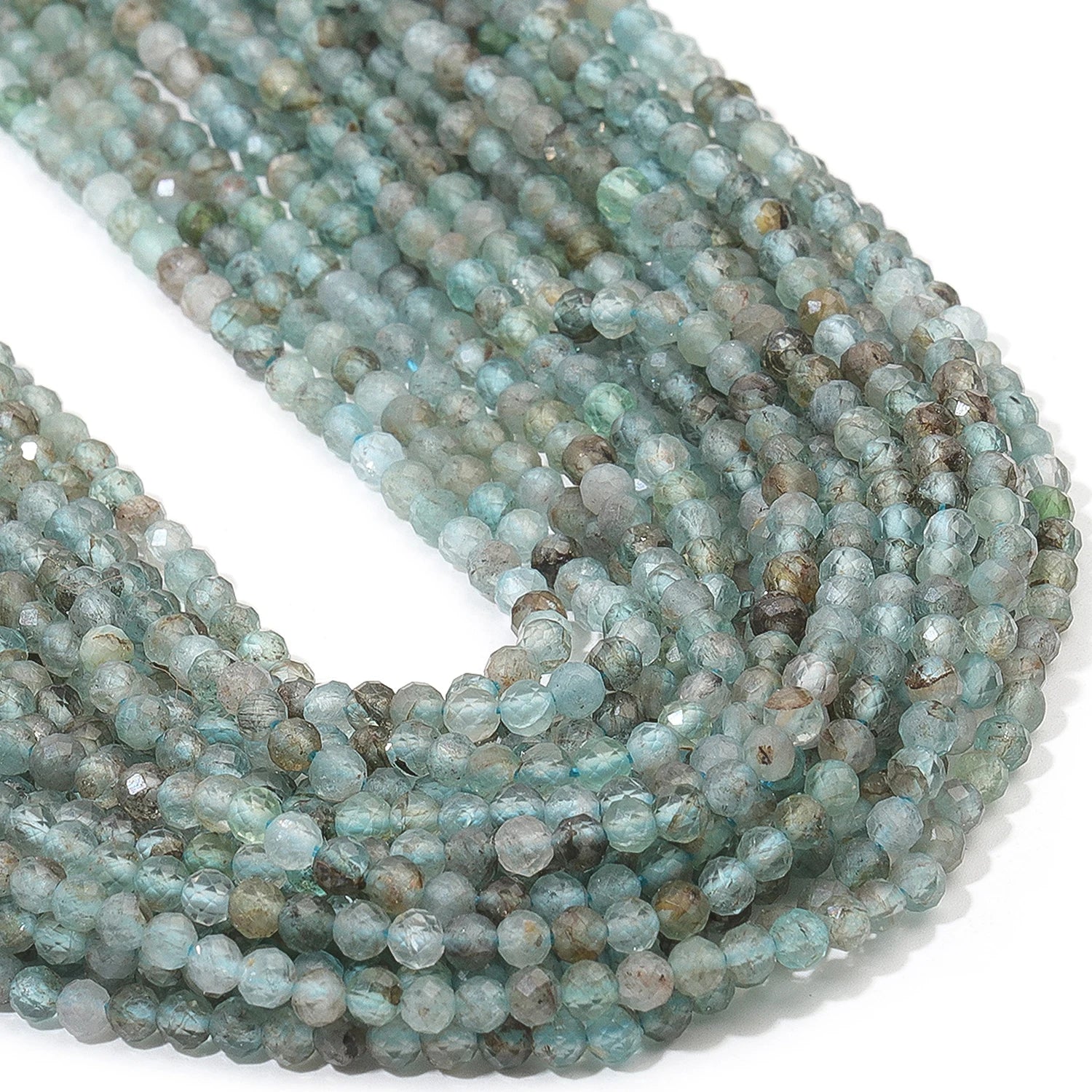 2, 3, 4mm Faceted Tiny Beads Natural Stone  Aquamarine Lapis Lazuli Tourmaline Amethyst  & More
 for Jewelry Making