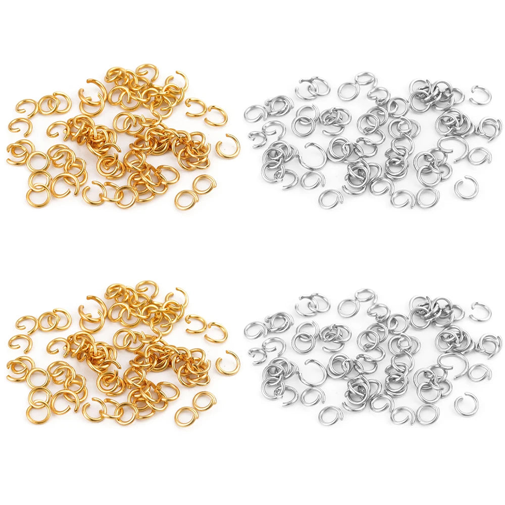 Stainless Steel Split Rings Gold/Steel Color Open Jump Rings For  Finding Jewelry  Making 100-200 Pieces