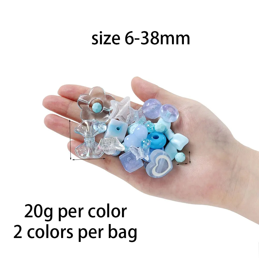 Multi Style & Color Combinations Acrylic Beads
