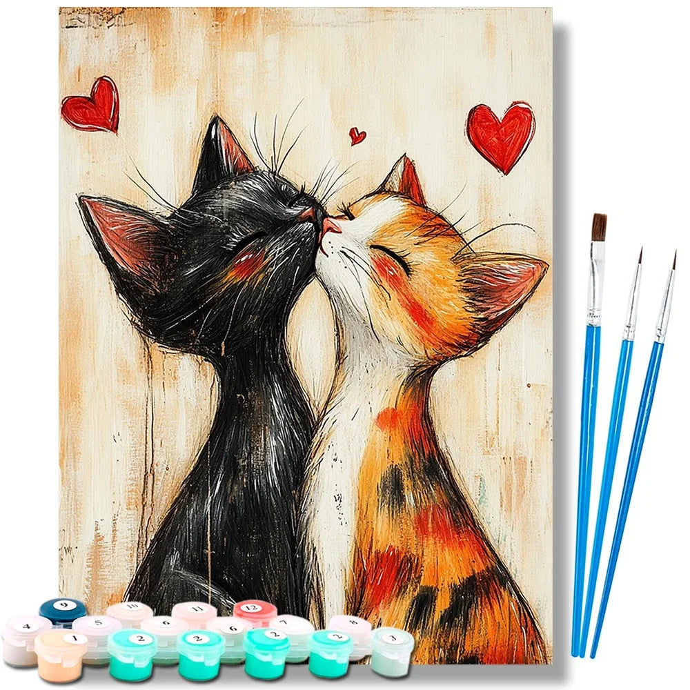 Cat Art Paint By Numbers Kit