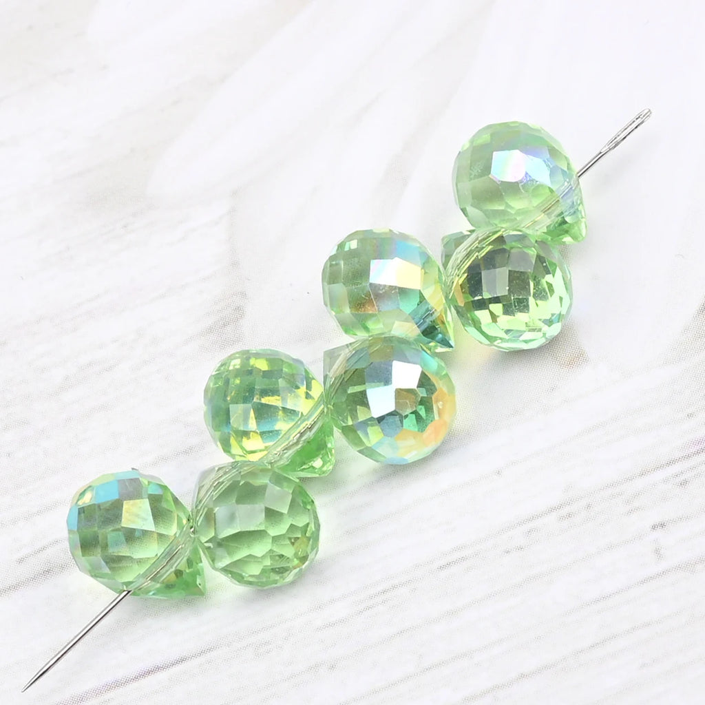 Beautiful Colors Czech Crystal Waterdrop Beads Faceted  for Jewelry Making 10x8mm 20 Pieces