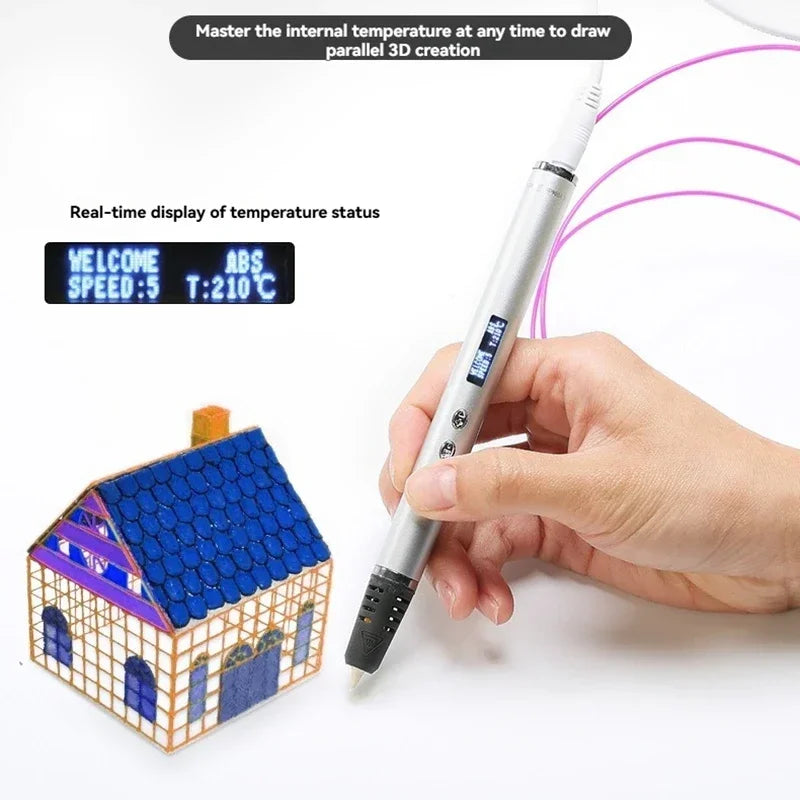 New RP900A 3d Slimmest Pen Kit  OLED Screen+6-Speed Speed Regulation, Professional Operation More Precise