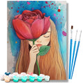 Girl With Rose Paint By Numbers Kit