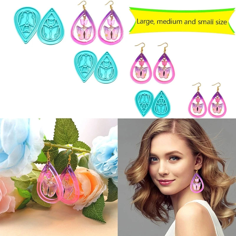 Butterfly Earrings Pendant  Resin Mold
