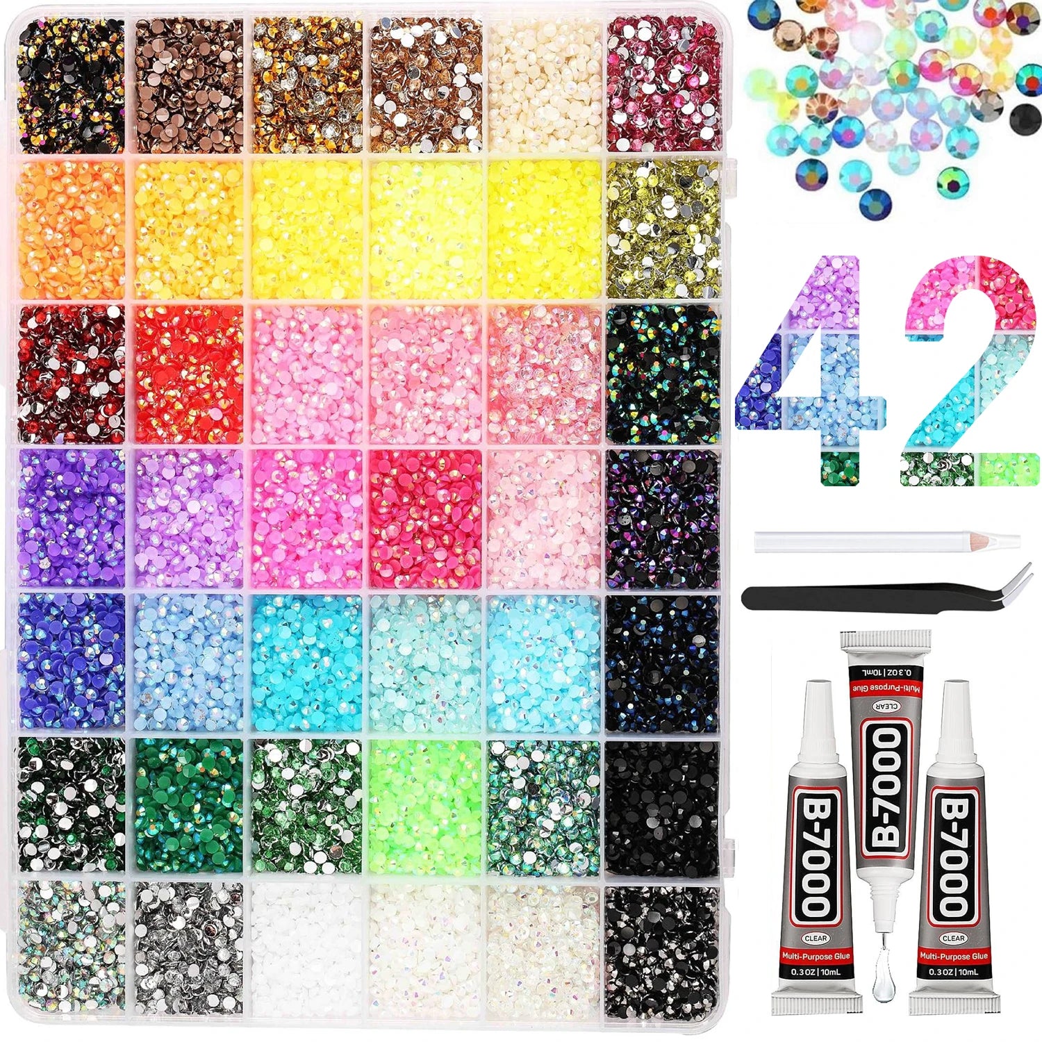 Resin Jelly Rhinestones Bedazzling Kit Flatback Crystals Flatback Gems for Diamond Art Diamond Art Kits for Adults