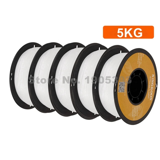 KINGROON PETG 3D Printer Filament 1.75mm 5KG 10KG Mix Color 1kg/roll   Plastic For FDM
