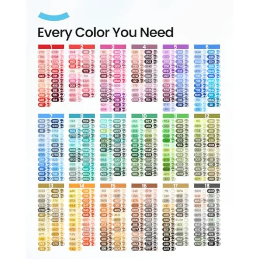 Diamond Painting Accessories, 89000 Pieces 445 Colors Round Rhinestones