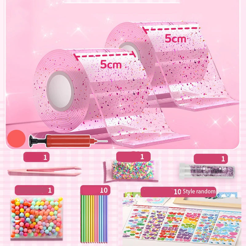 Nano Glue DIY Blow Bubble Nano Tape Nano Glue Double Sided Tape Nano Tape Sticky Ball Tape DIY Crafts Tape Toys Kids