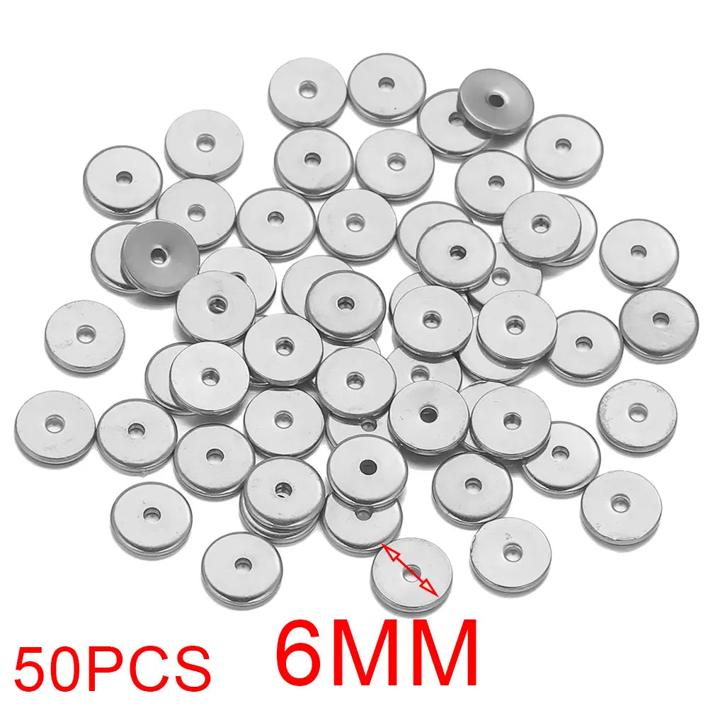 Daisy Spacer Beads Gold Plated Over Stainless Steel For Jewelry Making 50 Pieces