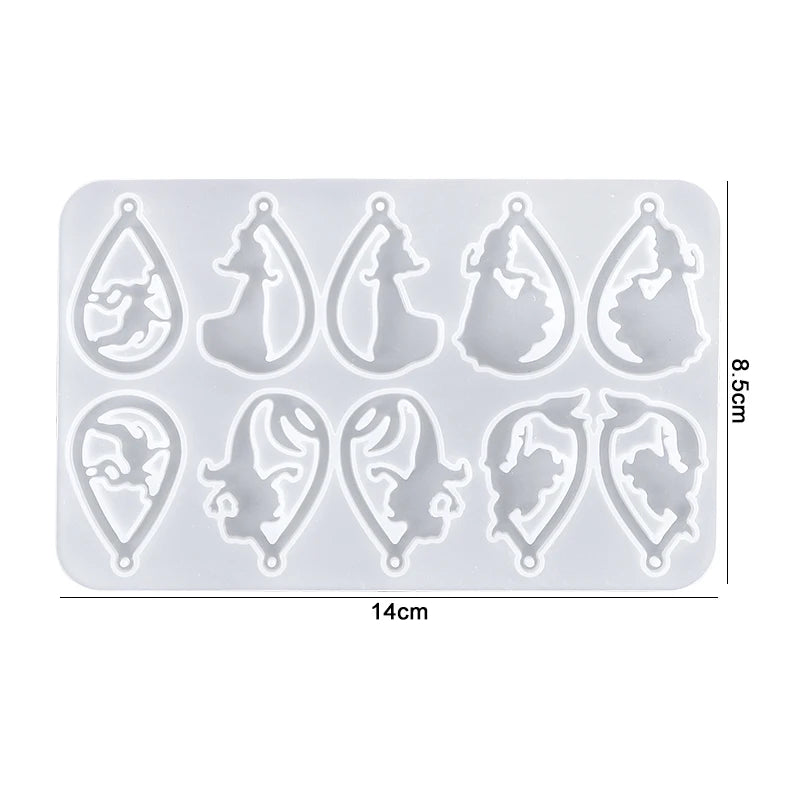 Resin Silicone Mold Jewelry Making UV Epoxy  Earring Pendants