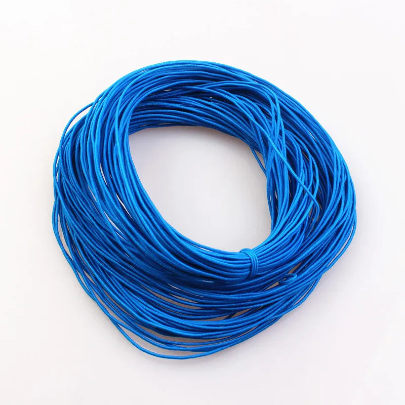 Braided Elastic Cord Stretch String Fabric Crafting Cords for Jewelry Making 23 Colors 1mm Thick  24M Length