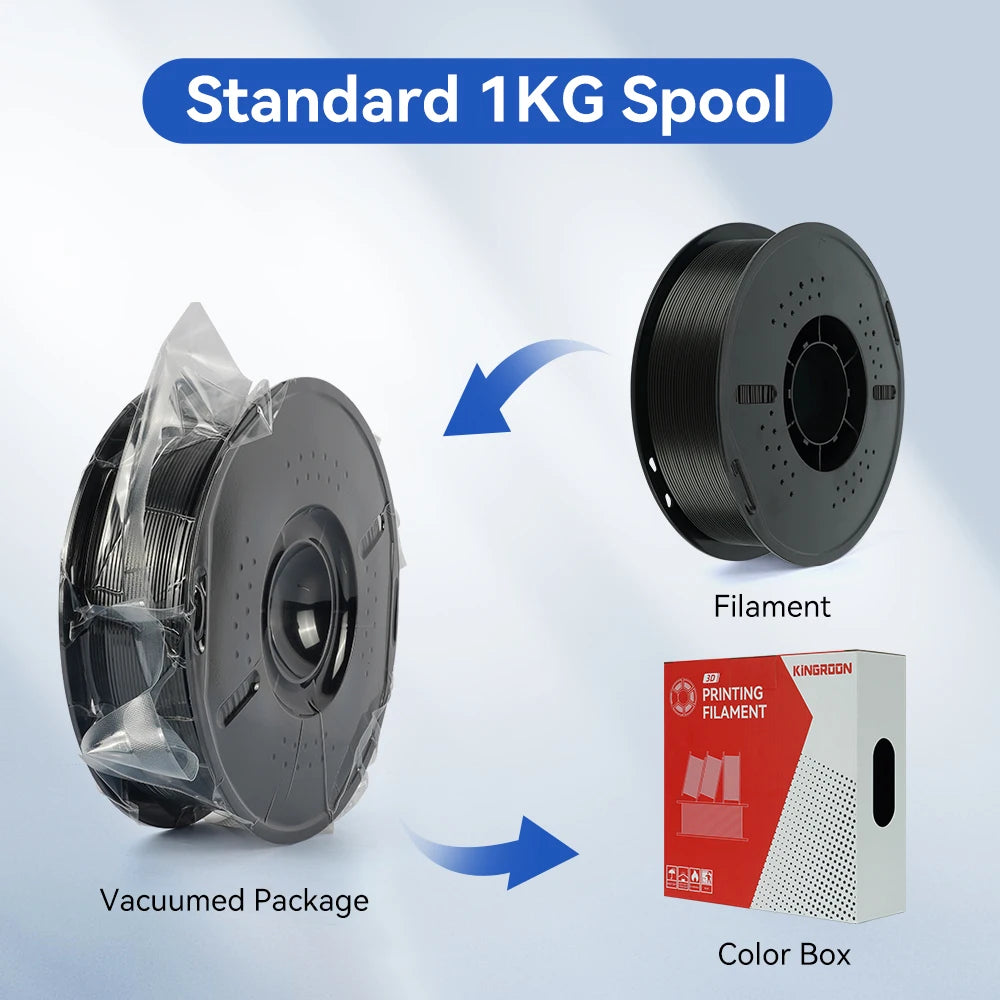 KINGROON PLA Filament 1.75mm 5/10KG PLA Plastic For 3D Printer, Standard 1kg/roll 3D Printing Filaments Mix Color