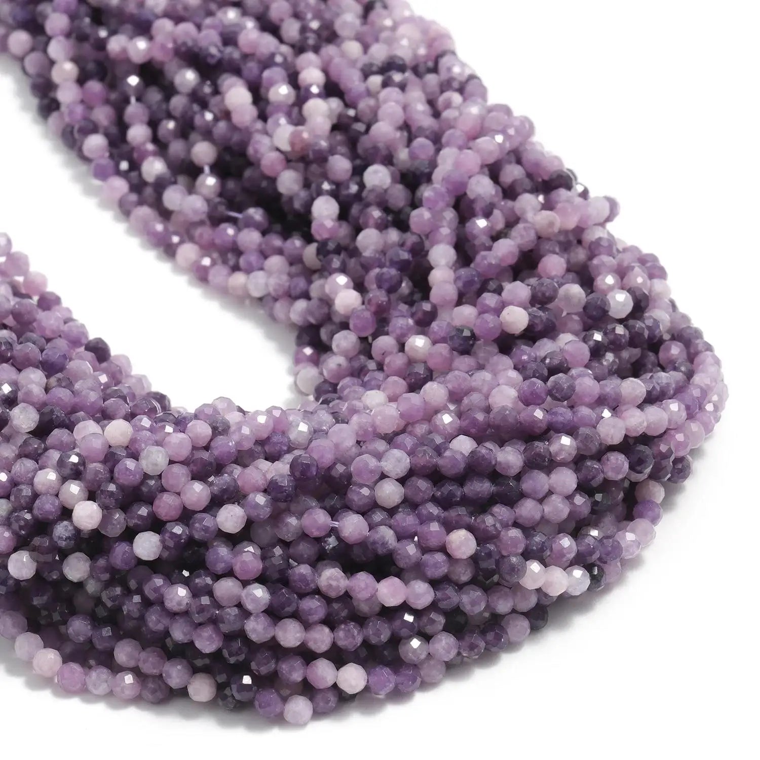 2, 3, 4mm Faceted Tiny Beads Natural Stone  Aquamarine Lapis Lazuli Tourmaline Amethyst  & More
 for Jewelry Making
