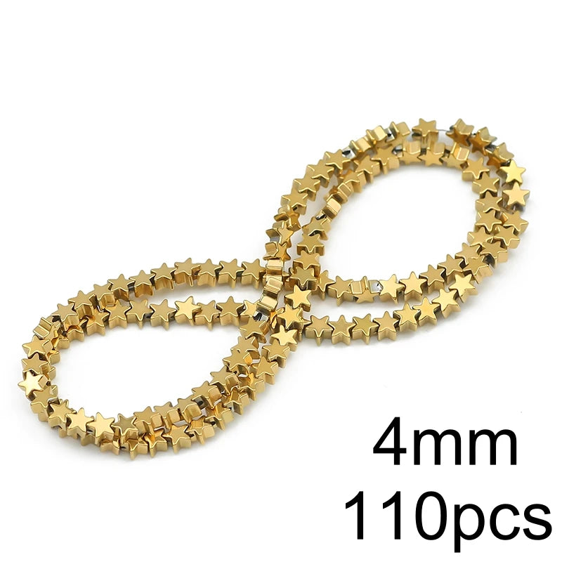 AAA+ Retention Color Natural Gold Plated Hematite  Loose Beads For Jewelry Making