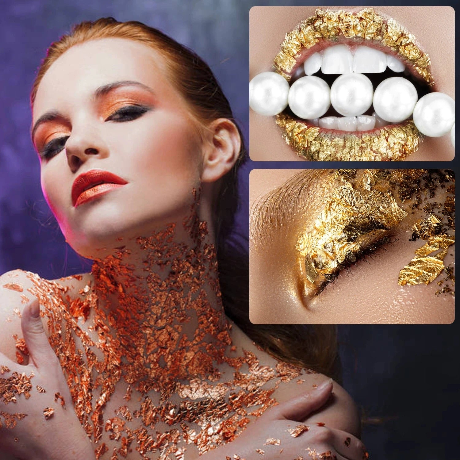 4 Bottles/Set Gold Foil Leaf Flake For Epoxy Resin Mold Jewelry Making