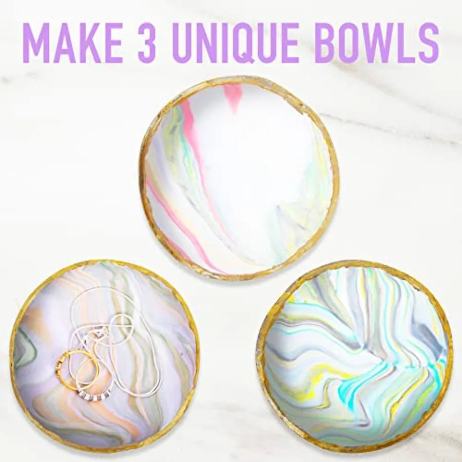 Make Your Own Clay Jewelry Bowls Polymer Clay Kit for  Ages 8-12 Years Old