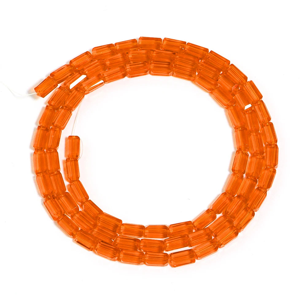 1 Strand Rectangular Glass Crystal Beads Colorful Loose Beads For Jewelry Making DIY Bracelets Necklace Accessories Handmade