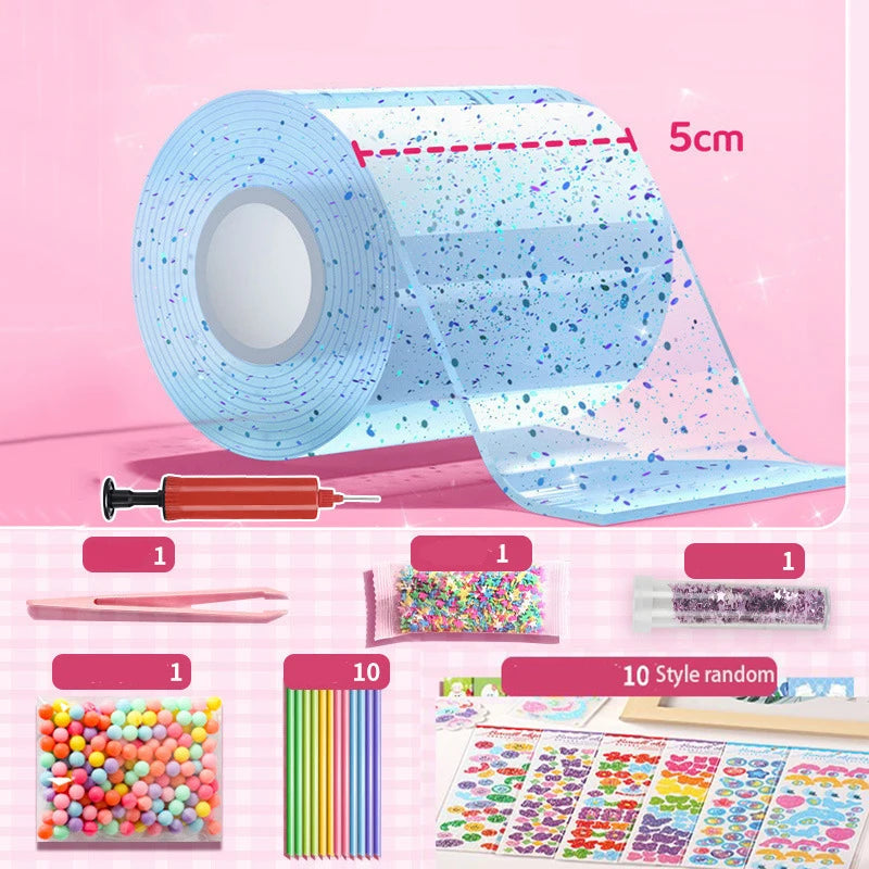 Nano Glue DIY Blow Bubble Nano Tape Nano Glue Double Sided Tape Nano Tape Sticky Ball Tape DIY Crafts Tape Toys Kids