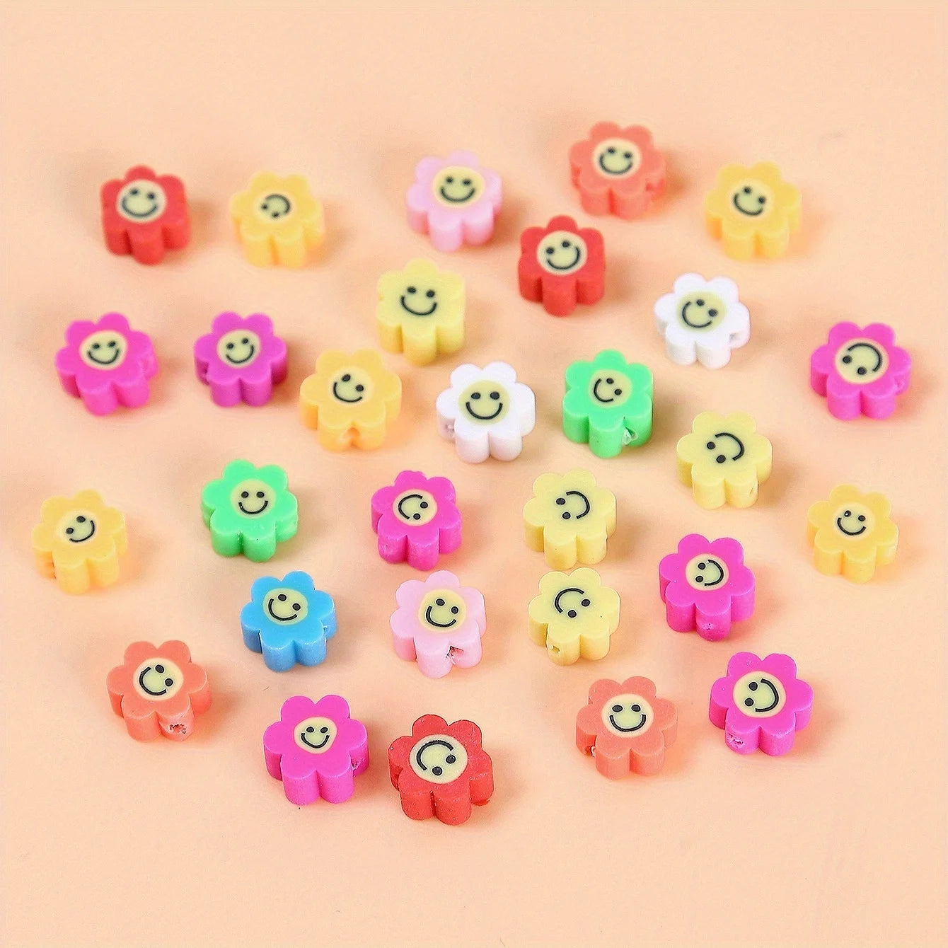 Polymer Clay Beads  For Bracelets & Necklaces 100Pcs Random