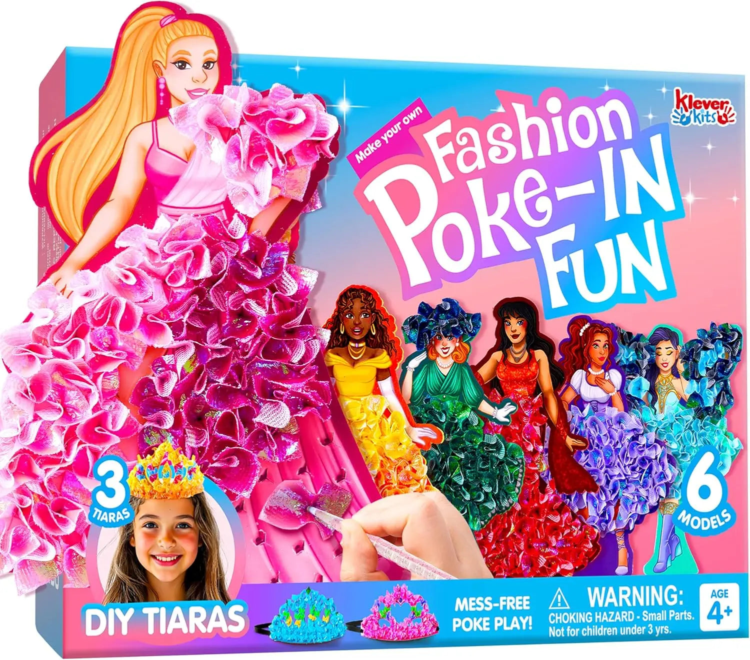 Joyfy Kids Poke-in Art Magical Princesses DIY Wood Craft Kits Creative Activity  for Girls Boys Ages 4-9 Birthday Gifts