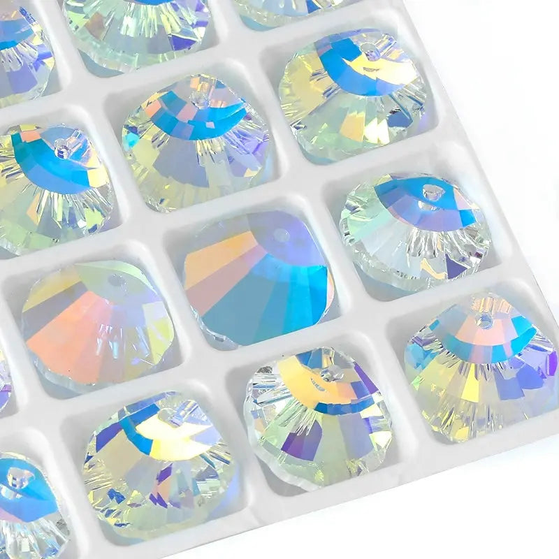 Shell Crystal Charms, Necklaces,  Pendants for Jewelry Making  16mm  12Pcs