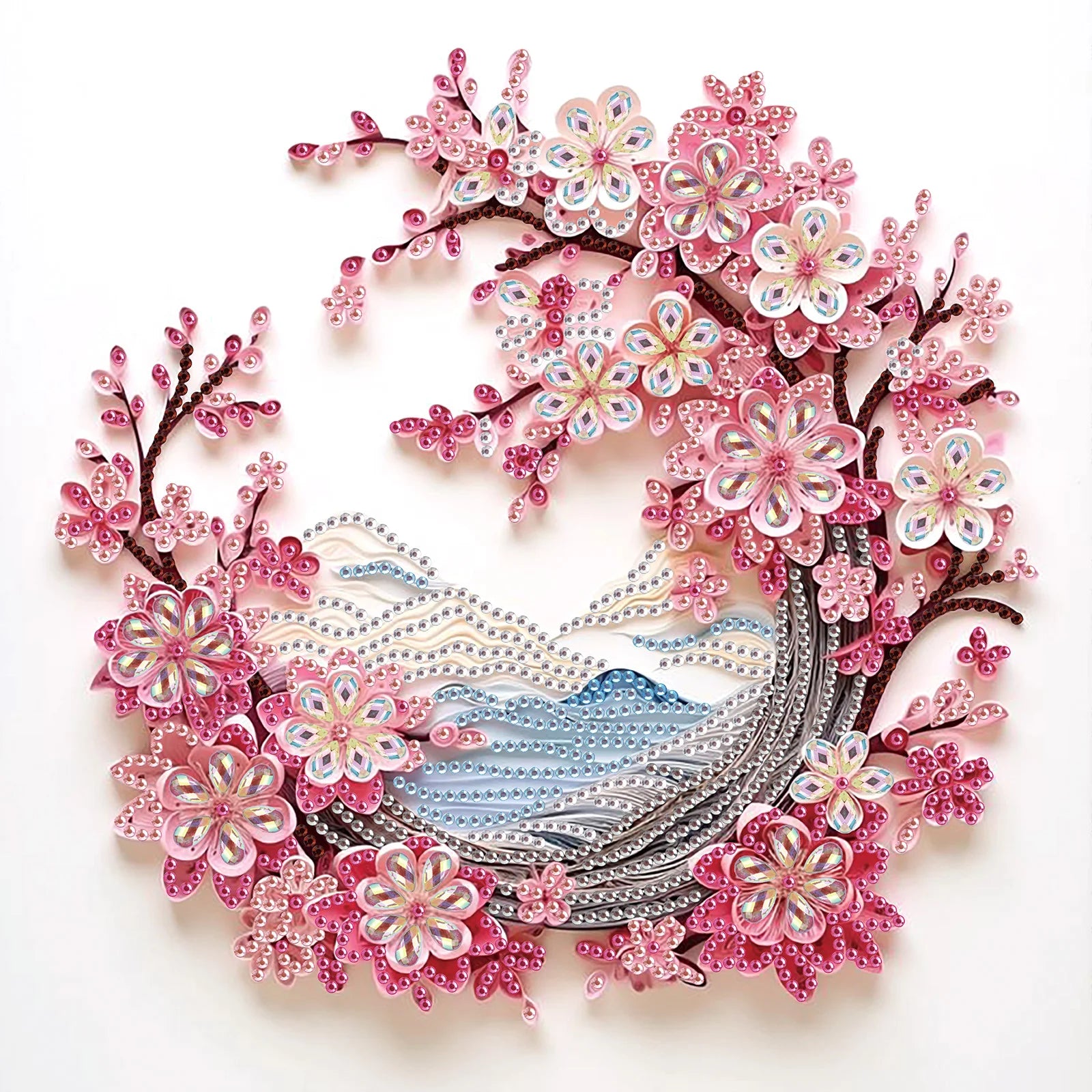 Diamond Paint Art Kit Peach Blossom Shape for Adult Beginner