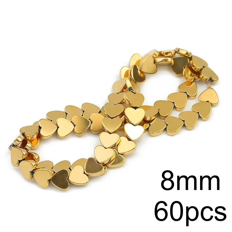 AAA+ Retention Color Natural Gold Plated Hematite  Loose Beads For Jewelry Making