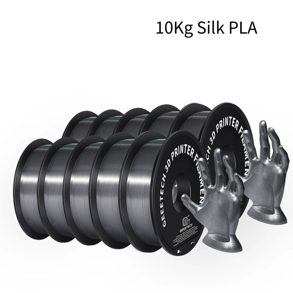 GEEETECH 10Kg In One Box Matte/PETG/Silk PLA/TPU/ABS 3D PLA Filament 1.75mm Spool Wire