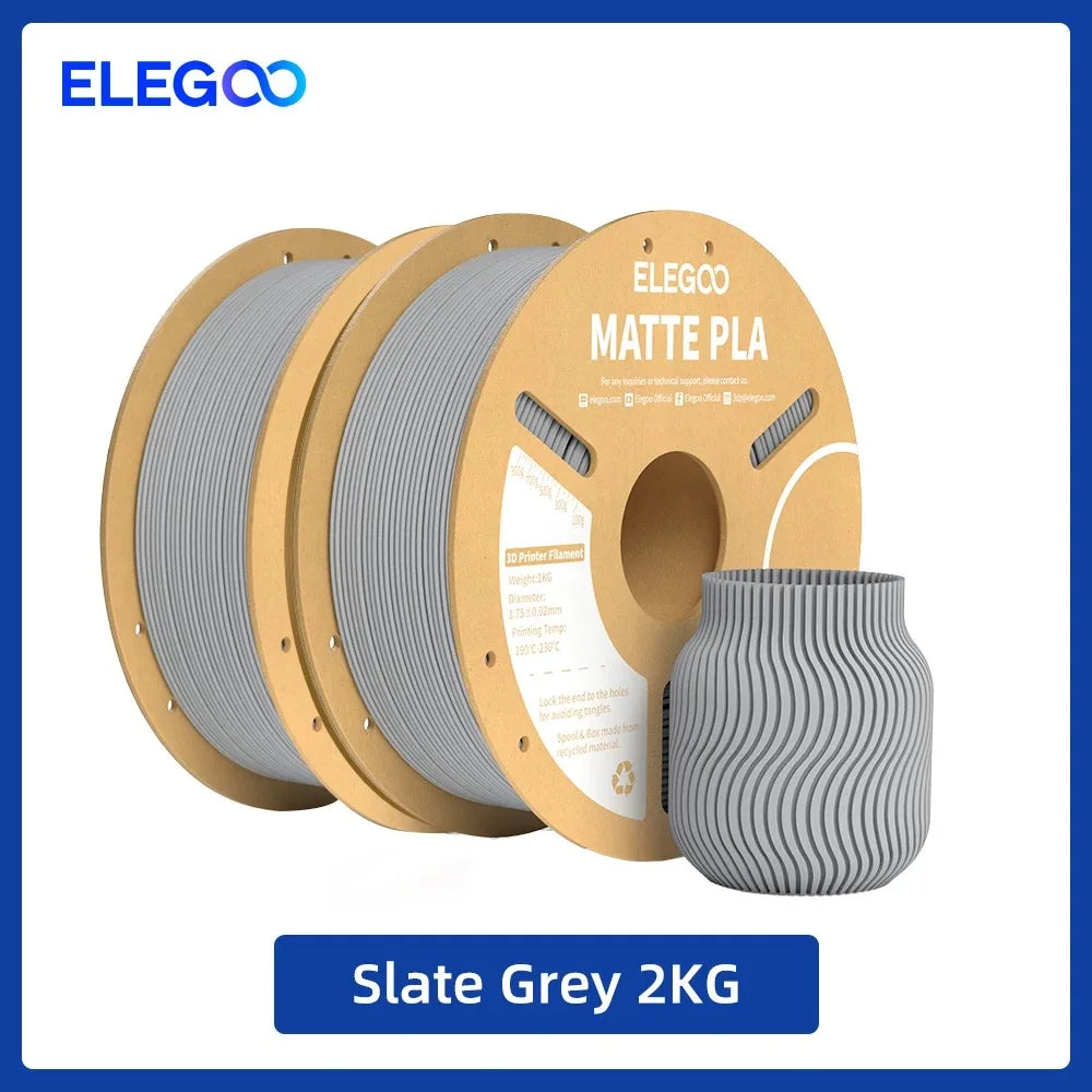 Matte Filament PLA 1KG for FDM 3D Printer PLA ELEGOO Dimensional Accuracy +/- 0.02mm