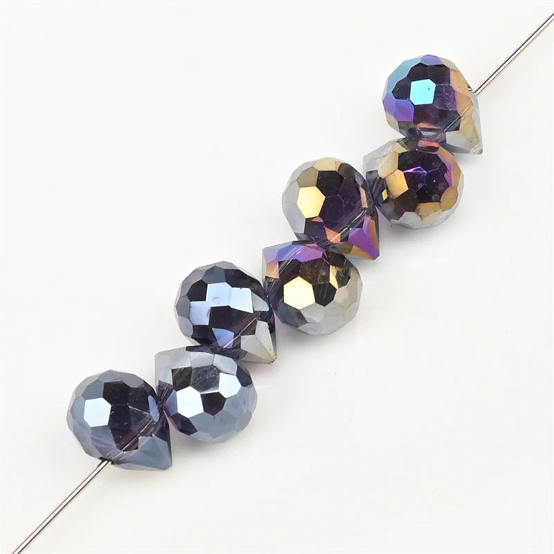 Beautiful Colors Czech Crystal Waterdrop Beads Faceted  for Jewelry Making 10x8mm 20 Pieces