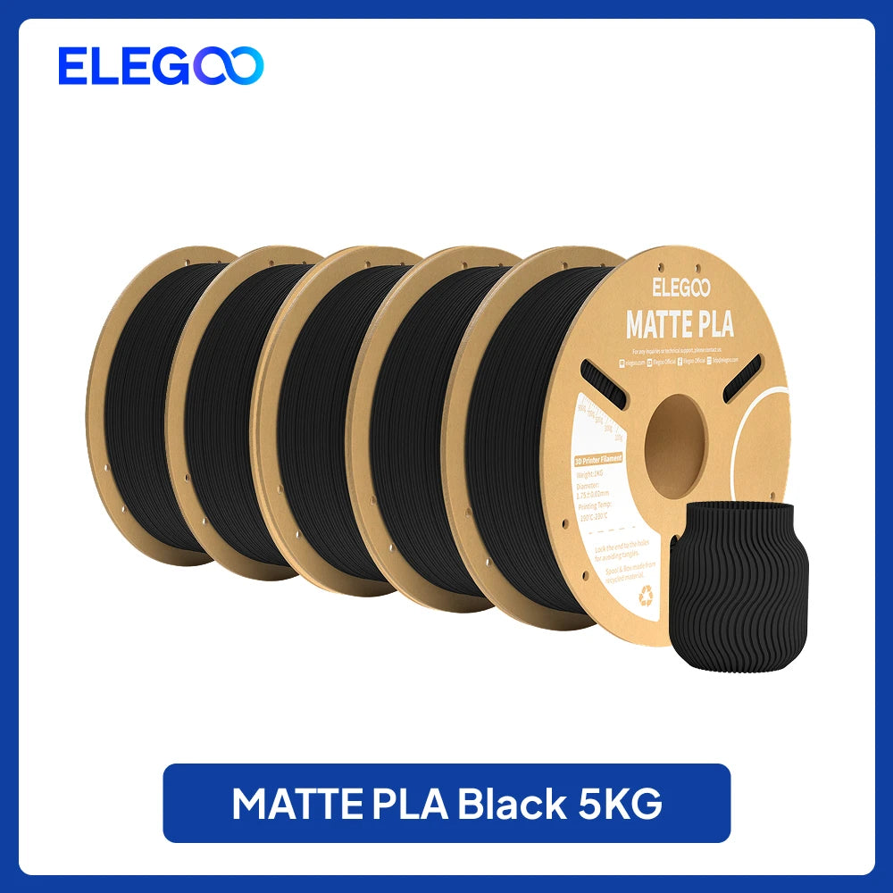 Matte Filament PLA 1KG for FDM 3D Printer PLA ELEGOO Dimensional Accuracy +/- 0.02mm
